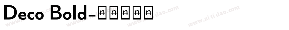 Deco Bold字体转换